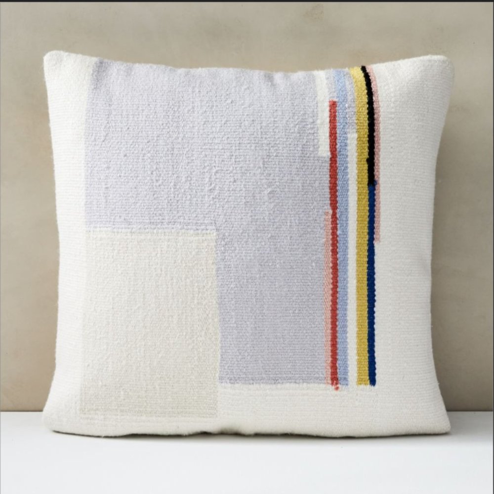 West Elm Geo Mini Stripe Pillow Cover